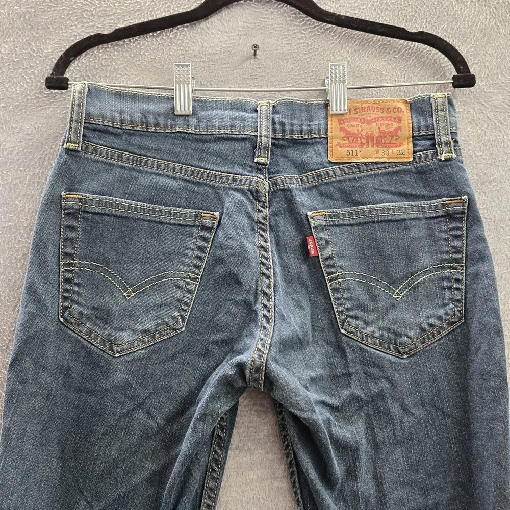 Levi's 511 Men Jeans 30X32 Blue Denim‎ Slim Fit 29